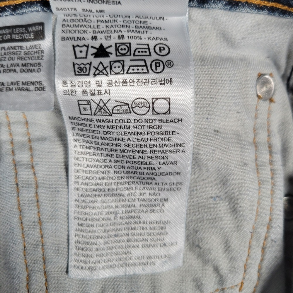 Levis 505 Regular Fit Jeans‎ Mens 36x32 Blue Medium Wash Straight Leg Denim - Picture 9 of 16